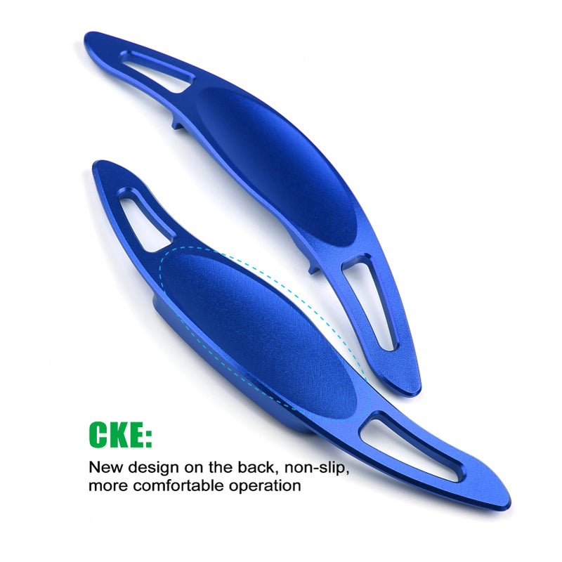 CKE Compatible with Toyota Camry 2026 2025 2024 2023 2022 2021 2020 2019 2018 for Corolla RAV4 Crown Avalon Accessories Sporty Car Paddle Shifter Extension Shift Paddle Cover Trims -Blue - Image 3
